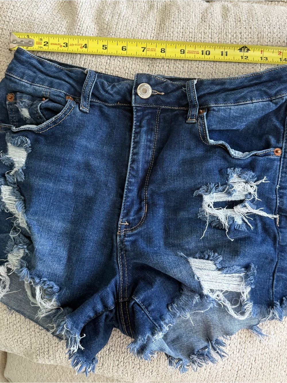 Rue 21 Distressed High-Rise Denim Shorts